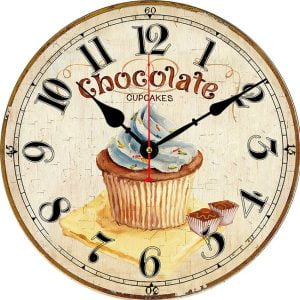 Horloge Murale Cupcake Vintage
